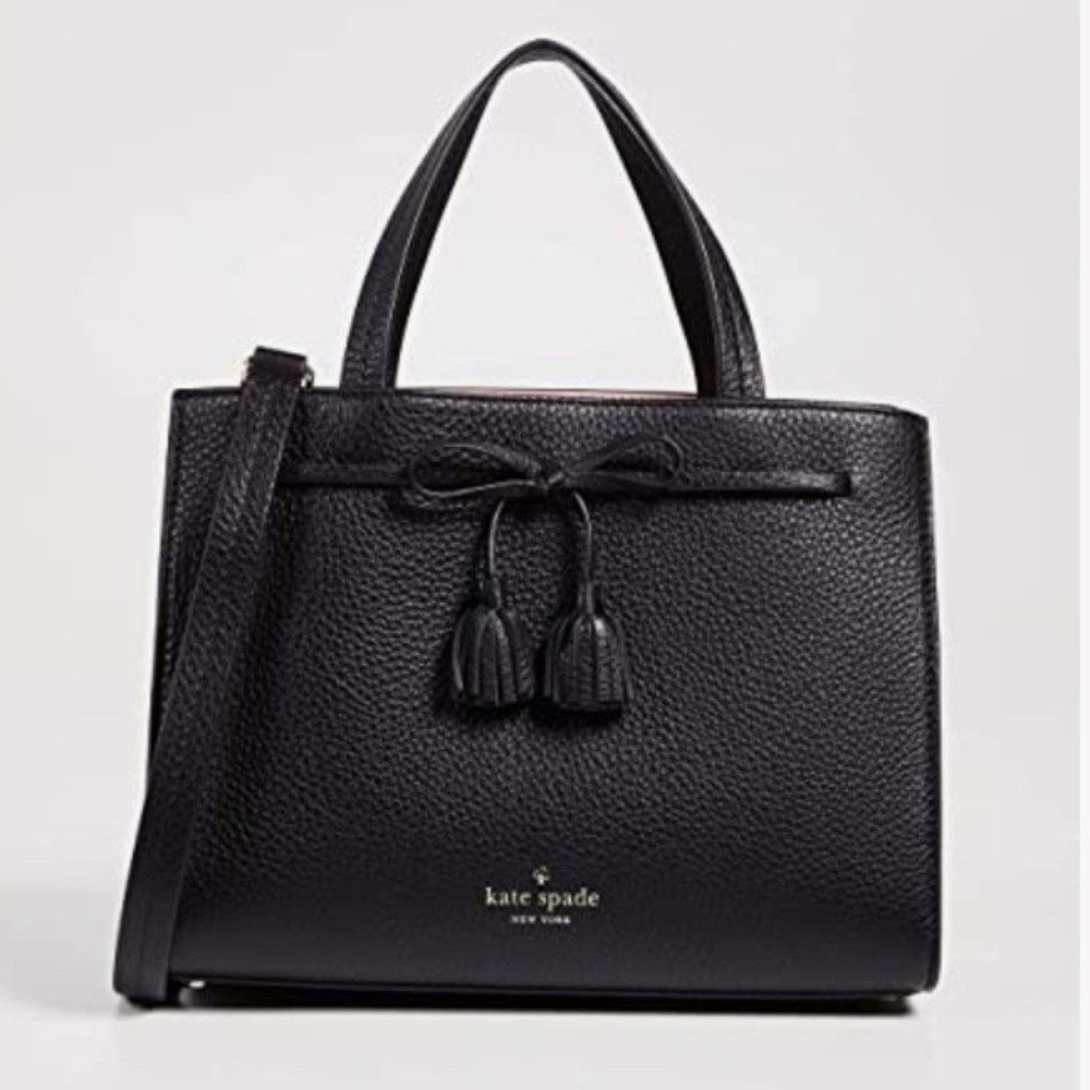 Kate Spade Black Hayes Street Isobel satchel NWOT